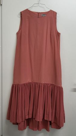 Cos Kleid Gr. 38 – Baumwolle, rosa, mit Volant